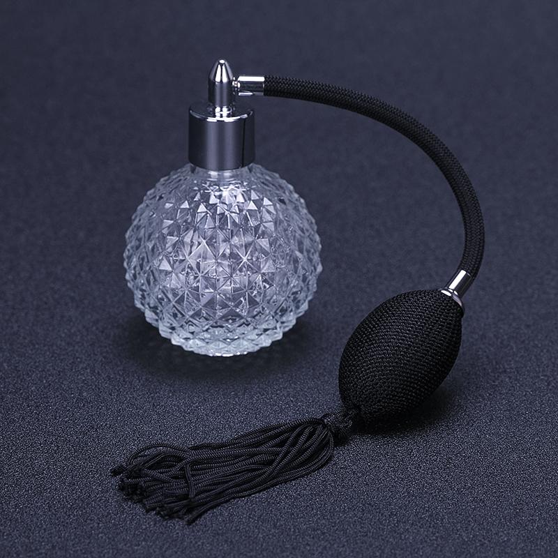 100ml Crystal Art Vintage Style Empty Refillable Perfume Atomizer Long Tassel Spray Bitter Bottle With Air Bag Bar Tool