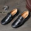 38-47 European Style Men's Handmade Leather Shoes Non-slip Wear-resistant Business Suit Shoes