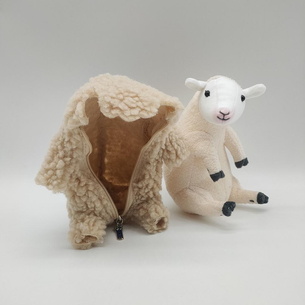 Cute Plush Sheep Doll 16cm Rokkosan Pasture Detachable Soft Simulation