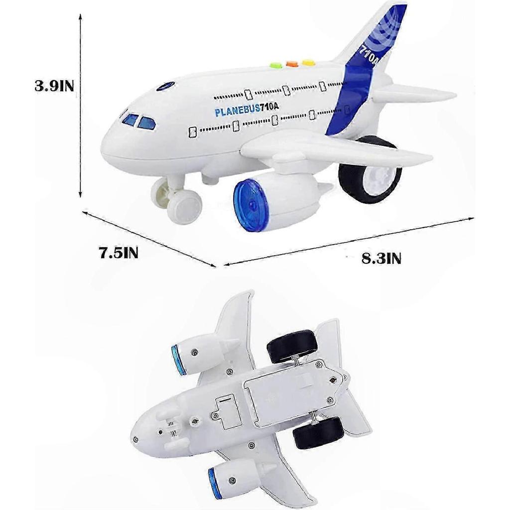 Avión de Juguete a Fricción con Luces y Sonidos para Niños Pequeños, 1:Aviones a Escala 200 para Niños, Vehículos de Juguete para Niños y Niñas