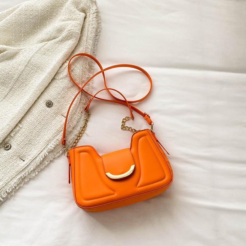 Fashionable Retro Single Shoulder Bag Pu Leather Trendy Crossbody For Women