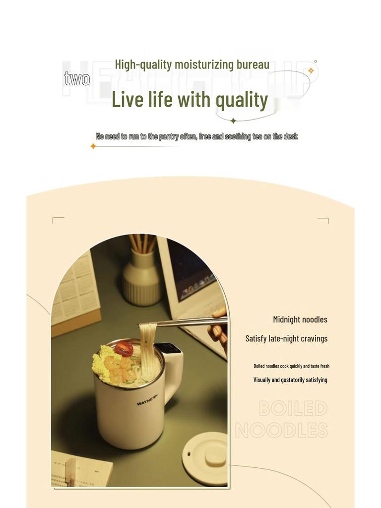 Portable Multifunctional Electric Heating Cup and Travel Kettle