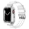 Case+Strap for Apple Watch Band 44mm 40mm 45mm 41mm 42mm 38mm Transparent Silicone Correa Bracelet iWatch Series 3 5 6 Se 7 8 9