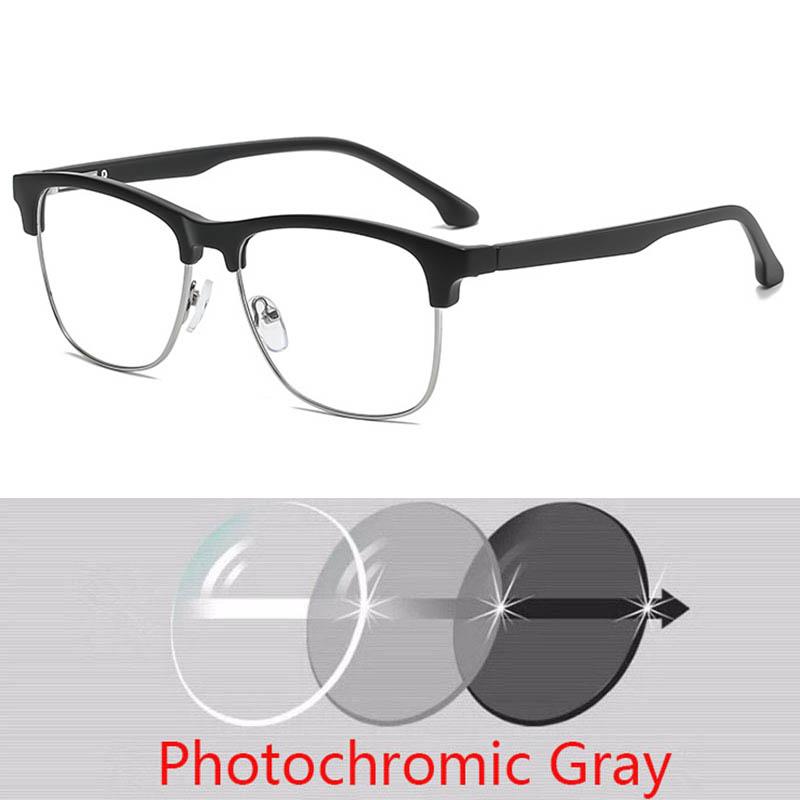 2342 Square TR90 Half Frame Clear Lens Prescription Glasses Myopia Nerd Spectacles Degree -0.5 -1.0 -2.0 -3.0 -4.0 to -6.0