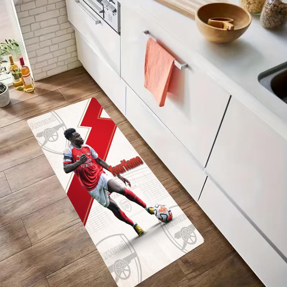 Arsenal Customize Your Name Kitchen Rug Runner Rug Laundry Mat Hallway Entryway The Best Gift Choice
