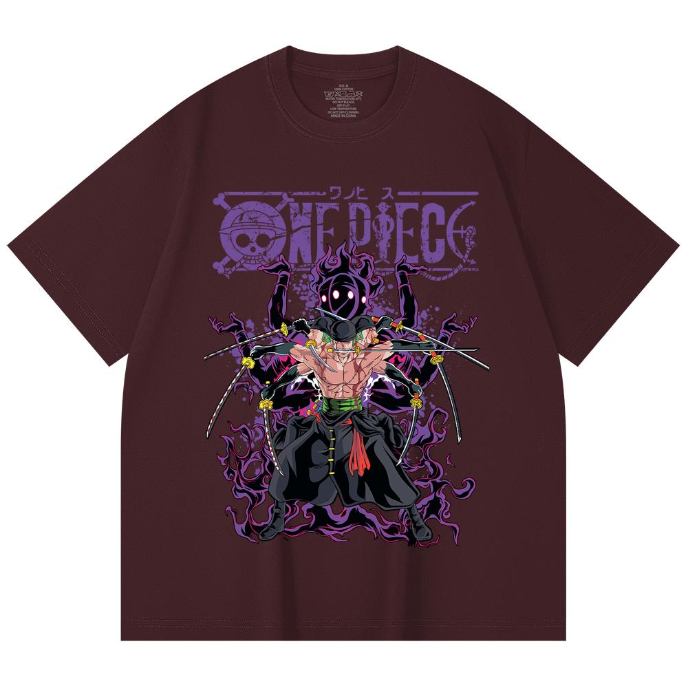 

230 Gsm 100% Cotton One Piece V65 Zoro Print Unisex Heavy Cotton T Shirt 2XL