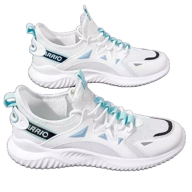Men's Shoes New Summer Men's Mesh Breathable Casual Shoes Trendy Versatile Sports Shoes Solid Color Men's Casual Shoes