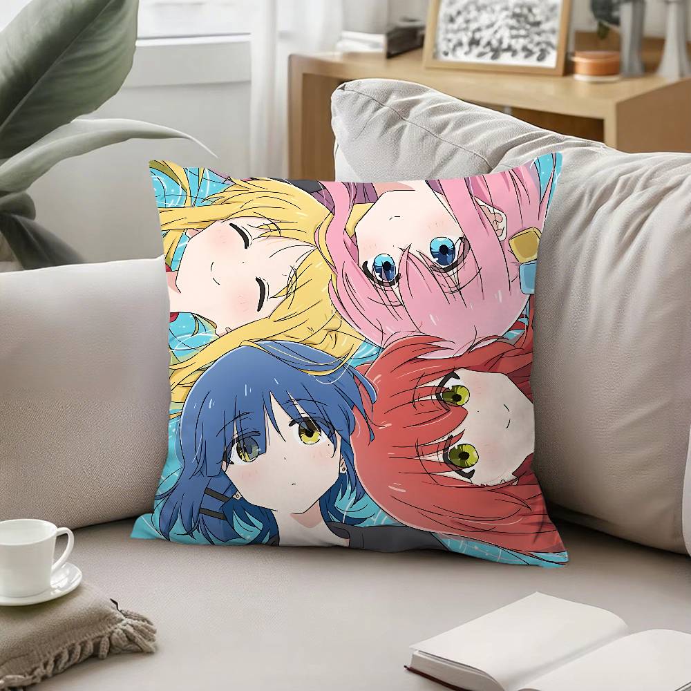 Anime B-BOCCHI THE ROCK-s Throw Pillow Covers Pattern Cushion Cover Suitable For Sofa Bedroom Car Pillow Cover