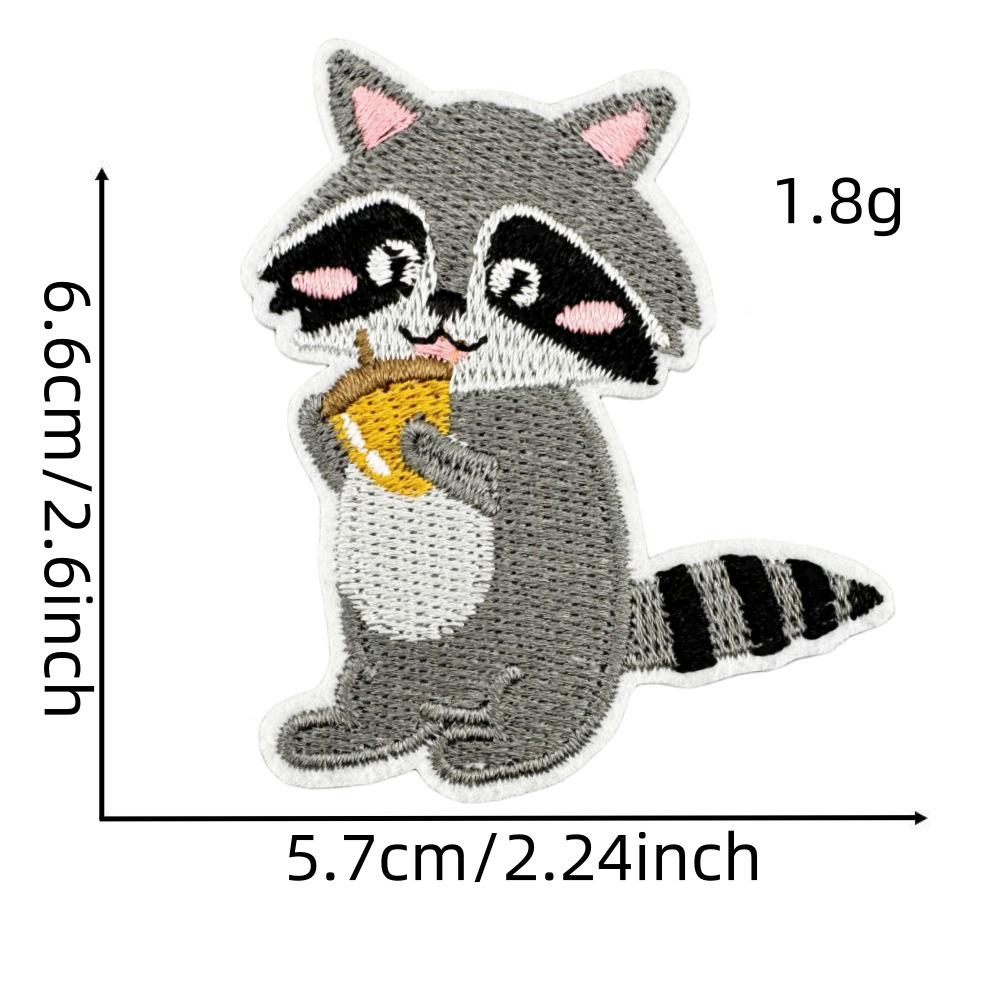 Милый осенний костюм животного, набор вышитых нашивок