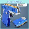 Foldable Launch Continuous Rubber Circle Model Gun Alloy Children Keychain Toy