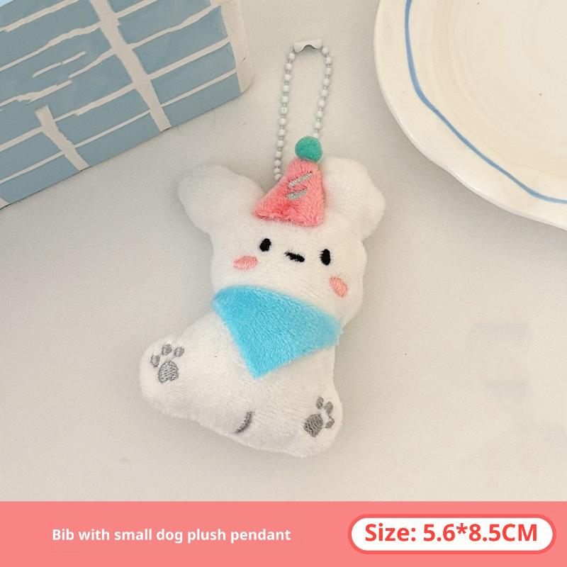 Cute Cartoon Plush Animal Keychains Kawaii Puppies Kittens & Bear Doll Charms Backpack Hanging Pendants Accessory Gifts