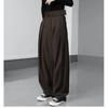 High Waist Black Brief Pleated Long Wide Leg Trousers Loose Fit Pants Women Fashion Tide Spring Autumn