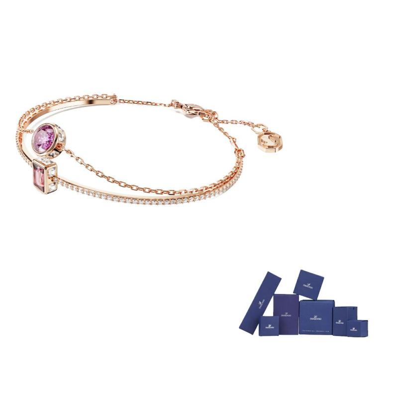 Swarovski Chroma Rose Gold tone Plated Bracelets Womens Rose Gold F-Original brand box розового золота