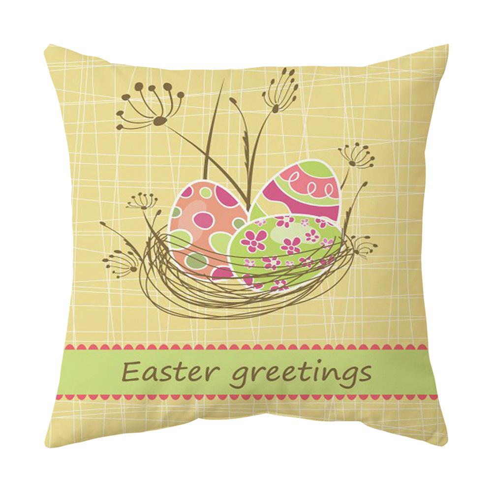 Easter Pillow Cover, Living Room Sofa Cover, Car Cushion Cover, Bay Window Cushion, Office Waist Protector