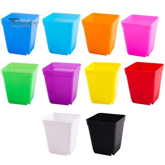 Puntos 10Pcs Bonsai Planter Nursery Flower Pot Garden Square Home Plastic Decor Supply