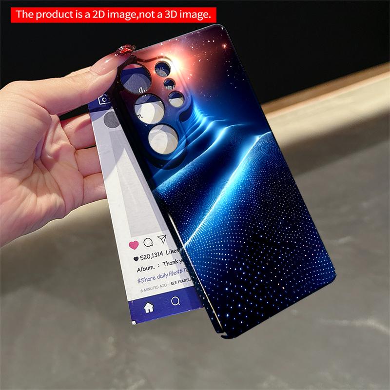 2DFlat Samsung Phone Case Cosmic Wave Light Flow Applicable To Galaxy S22 S23 S24 S25ULTRA S26 A12 A13 A14 A15 A16