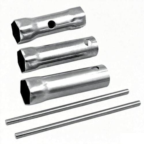 KKLM Dual-End Wrench Socket Set for Spark Plugs, 3 Different Sizes: 16mm, 21mm, and 17/19mm - Car Repair & Maintenance Tools