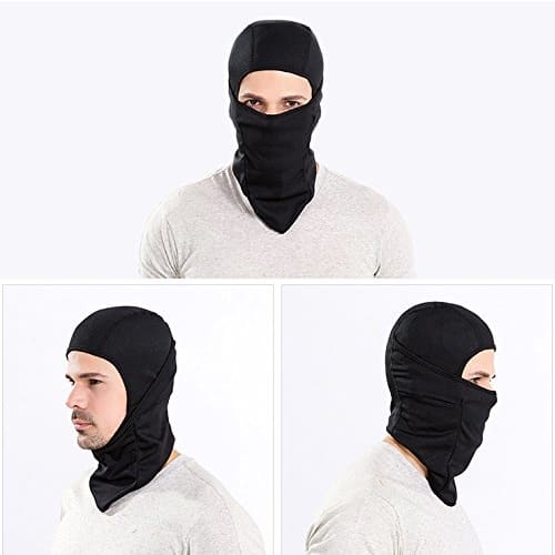 Avil Face Mask, Airsoft Balaclava, Lightweight, Sweat-Wicking, Quick-Drying, Cold Protection, One Size Fits Most, Unisex (Black)