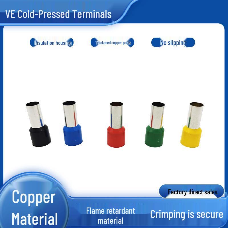 Brass VE Series Cold Crimp Pin Terminal