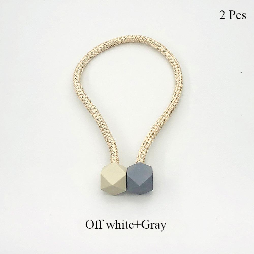 2 Pcs 2-color magnetic buckle modern simple light luxury magnetic curtain buckle creative tie strap tie rope collection tie acce