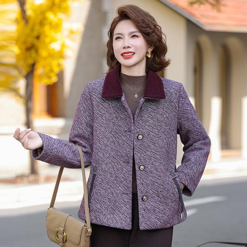 

Autumn and winter new temperament top short plush thickened high-end woolen coat 1XL [recommended 80-50kg]