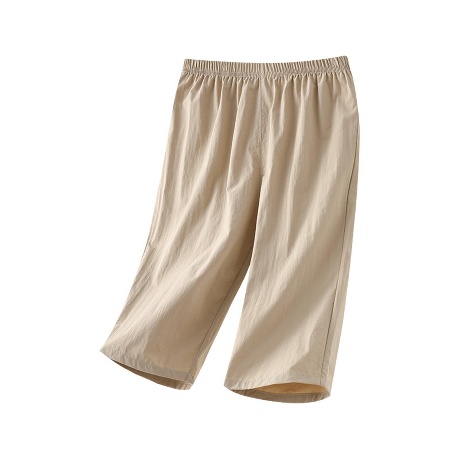 

Летние детские брюки, тонкие, средние и большие, для девочек и мальчиков, повседневные брюки средней длины 140