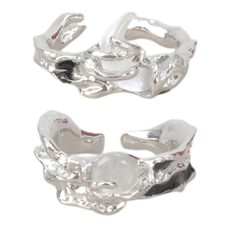 Прочные качественные кольца Солнце и Луна Стильные кольца Солнце и Луна Для любителей моды, которые любят модные аксессуары 1