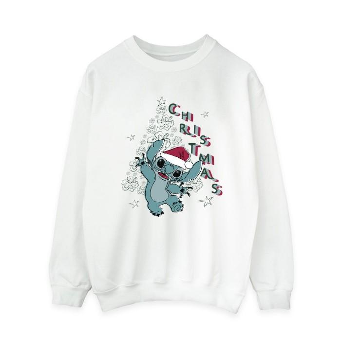 Lilo & Stitch Womens/Ladies Christmas Tree Sweatshirt