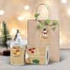 250PCS Christmas Decorative Scrapbook Labels Sealing Sticky Sticker Aesthetic Kraft Paper Thank You Stationery School Supply