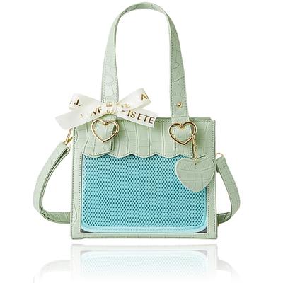 Ita Bag Small Itaba Mini Oshikatsu Bag Transparent Pocket 2way Shoulder Tote Cute Stylish Clear Bag Bag Deco Bag Live [VIVEL] Women's (Green)