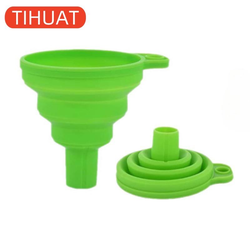 

Складная силиконовая воронка в ассортименте, 1 шт. 1pcs зелёный
