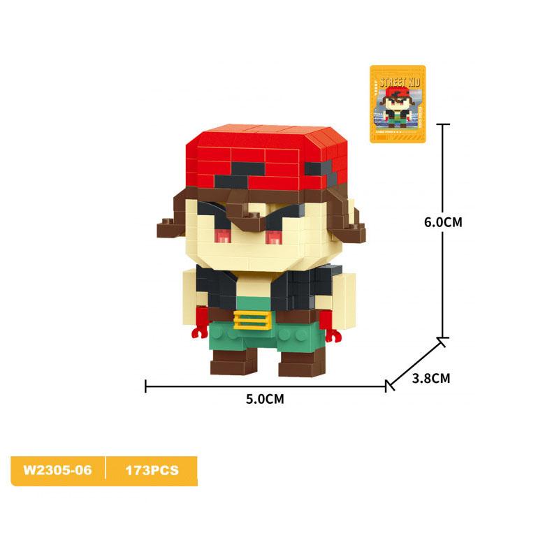 Lovely Fighter Figures Micro Diamond Building Block Nanobrick Kyo Iori Terry Mai Ryu Ken Gouki Chun-Li M·Bison Construction Toys
