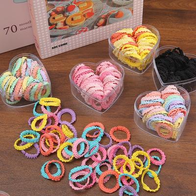 50Pcs Cute Durable Headband Hair Ring Head Rope For Girl Kids Sweet Rubber Band Hair Accessories