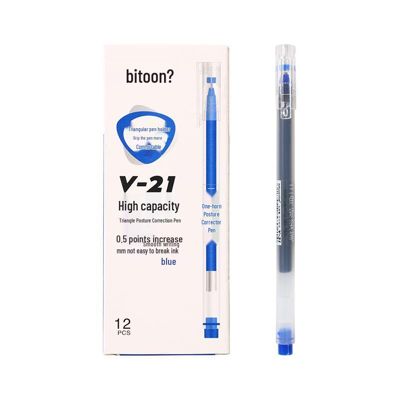 Baitong 0.5mm Triangle Correction Water Pen - Large Capacity Business Signature Pen