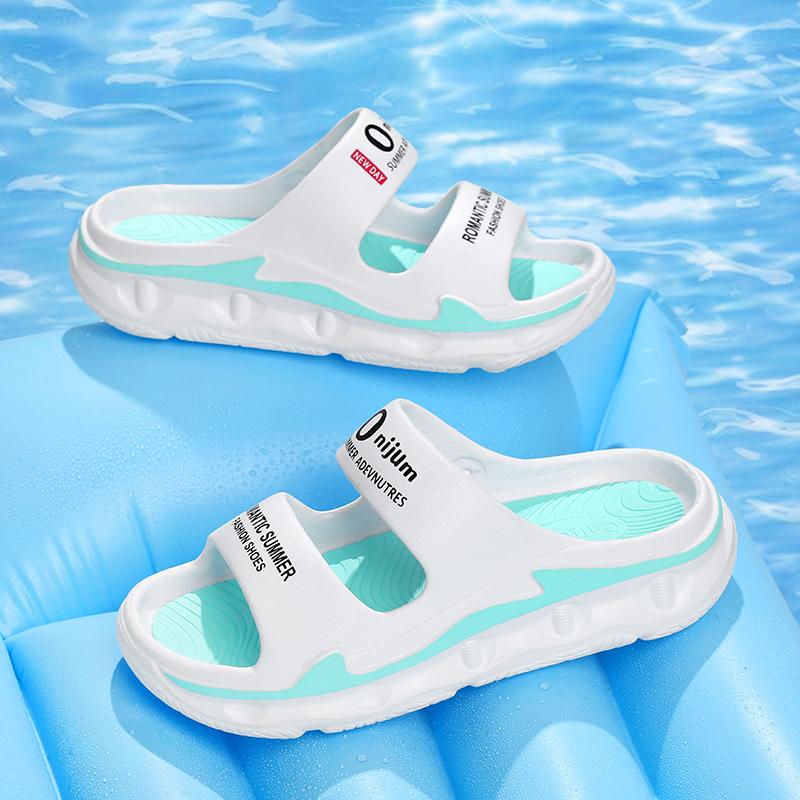 Sommer Herreslippers Utendørssandaler Strand Komfortable Myke Slides Innendørs Fritidssko