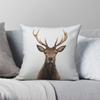 Zoete Eenzaamheid Hert in Mist Vierkante Kussenhoes Polyester Linnen Fluweel Bedrukt Rits Decor Kussenhoes Huis Kussenhoes