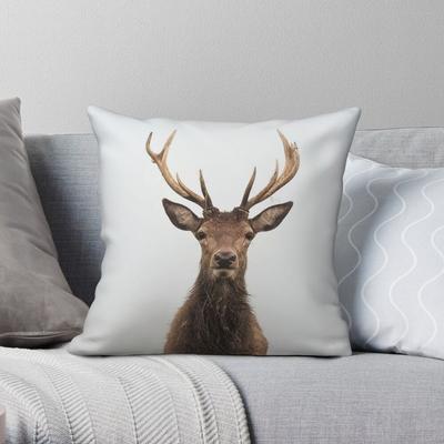 Sweet Solitude Stag In Mist Square Pillowcase Polyester Linen Velvet Printed Zip Decor Pillow Case Home Cushion Cover