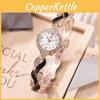 Fashion Ladies Alloy Leaf Quartz Watch Bracelet Set For Casual Wear