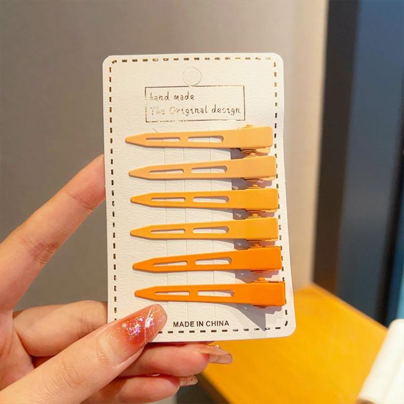 

New Simple Gradient Color Traceless Hair Clip Women s Fashion Fluffy Positioning Duckbill Clip Girl Makeup Headwear