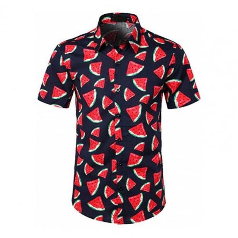 3D Printed Banana Fruit Graphic Shirt for Mens Casual Short Sleeve Beach Hawaiian Shirts Men  Vacation Tees Streetwear
