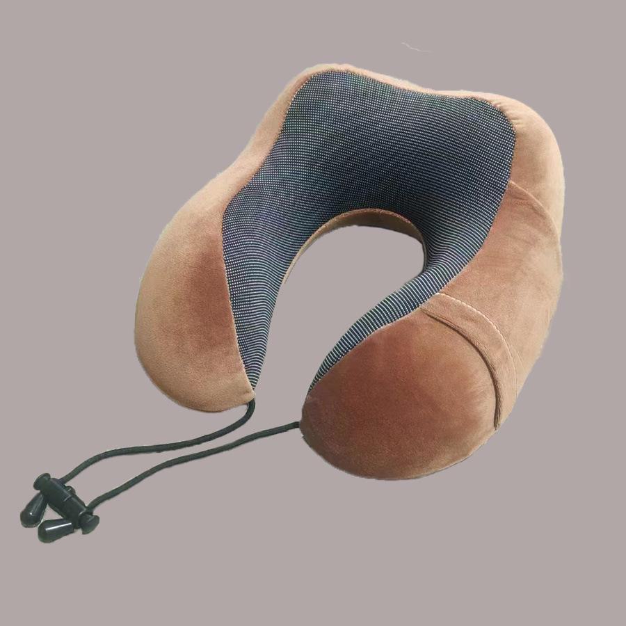 

Магнитная терапевтическая U-образная подушка для шеи из пены с эффектом памяти для офиса, путешествий и бизнеса 30cm*30cm темно-коричневого