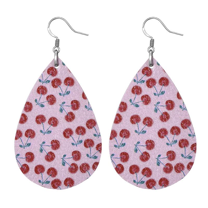 Fashion Leather Earrings Lightweight Faux Leather Leaf Earrings Teardrop Dangle Handmade For Women Girls Jewelry Wholesale
