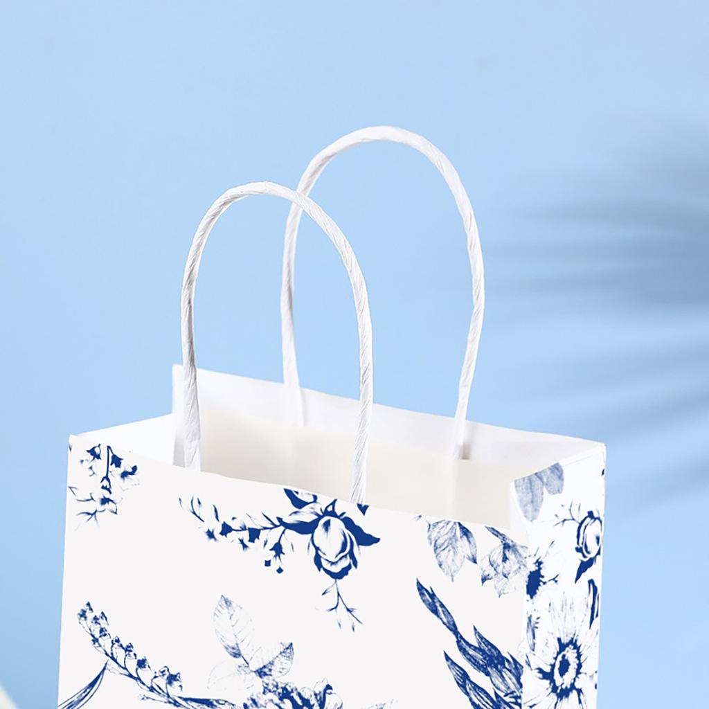 Blue And Porcelain Style Gift Bag – Chinese Wedding Party Bag With Handle