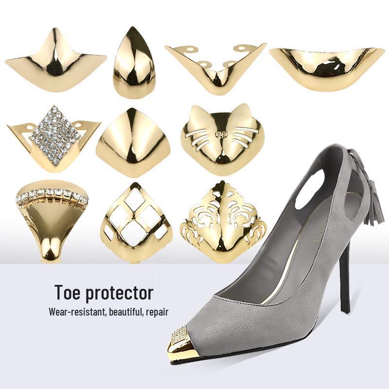 

Unisex High Heel Toe Protector: Durable Anti-Kick Shoe Tip Covers for Shoes Repair 27 (3.9cm * 3cm) золотой