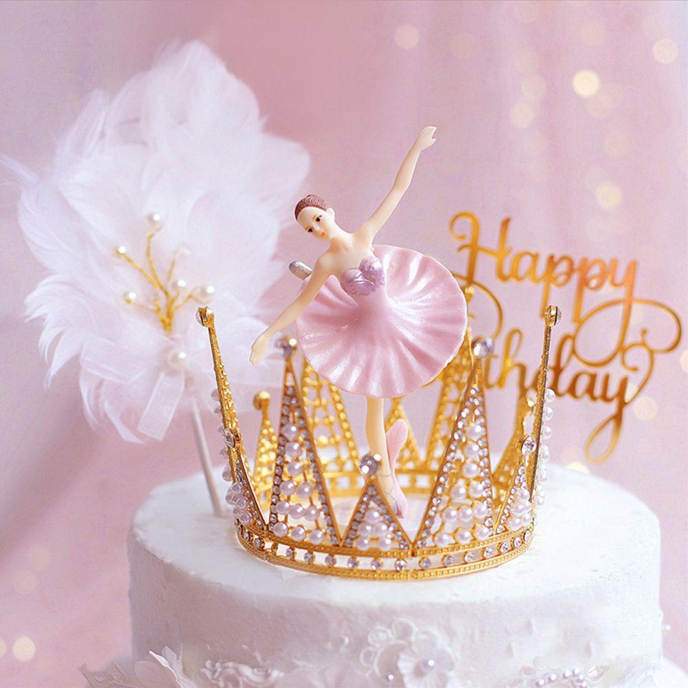 3Pcs Ballet Girls Cake Topper Dancing Girl Doll Decor Wedding Birthday Cake Decor Baby Shower Party Baking Decoration Girl Toys
