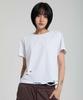 KODEOBEULTEIJI Damaged Crop Short Sleeve T-Shirt - White