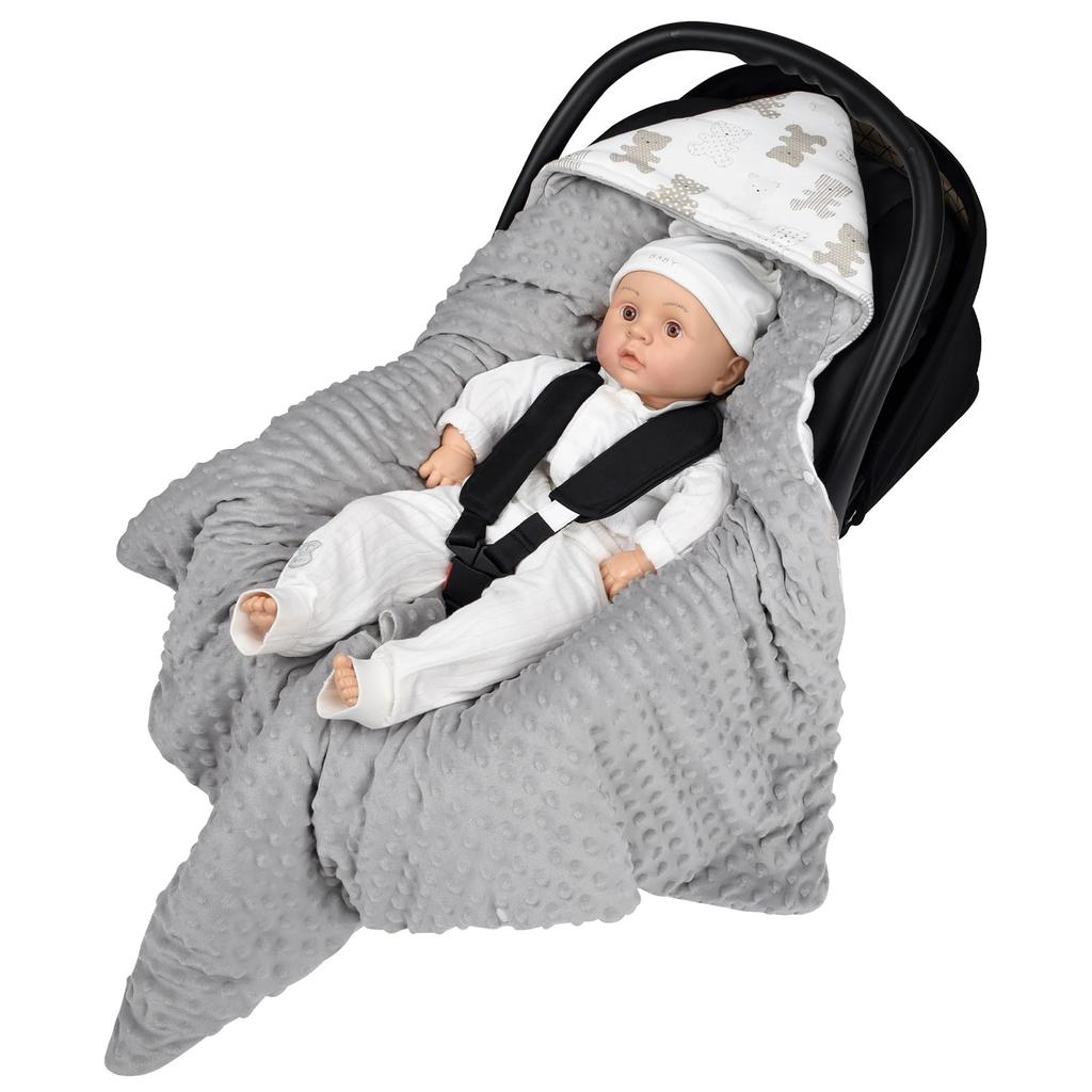 Bebamour Swaddle for Baby Outing Lap Cold Protection Newborns, Supplies, Multi-Purpose Blanket, Blanket, Windbreaker, (Bear)