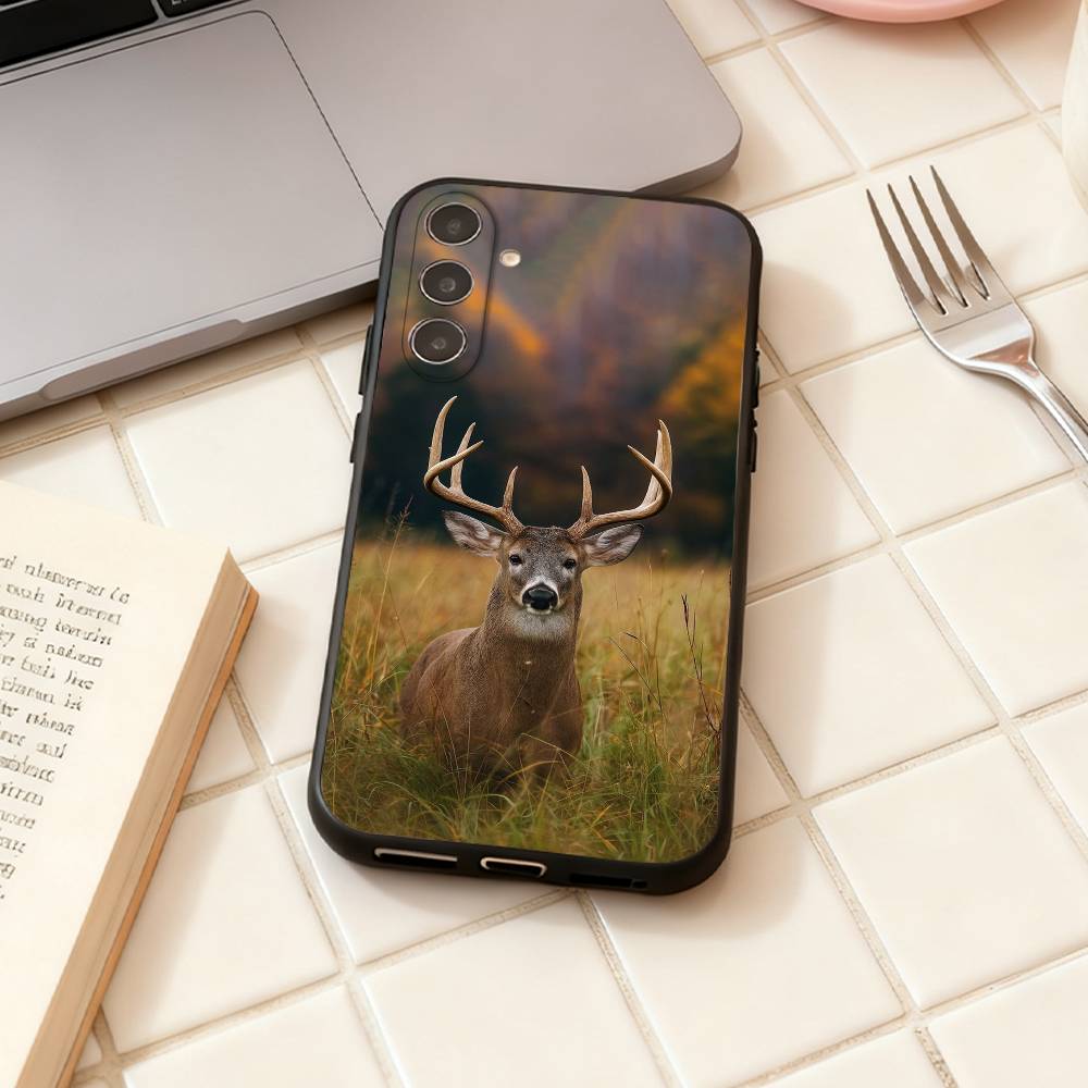 Deer Hunting phone Case For Samsung Galaxy A73,A72,A71,A70,A53,A52,A51,Others Soft Black Shell