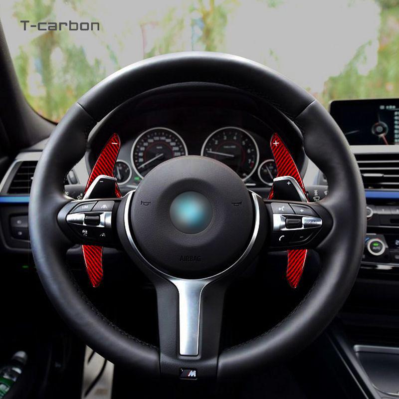 T-Carbon Extended Carbon Fiber Shift Paddles for BMW 2 Series F20 & 3 Series F30 Steering Wheel Modification