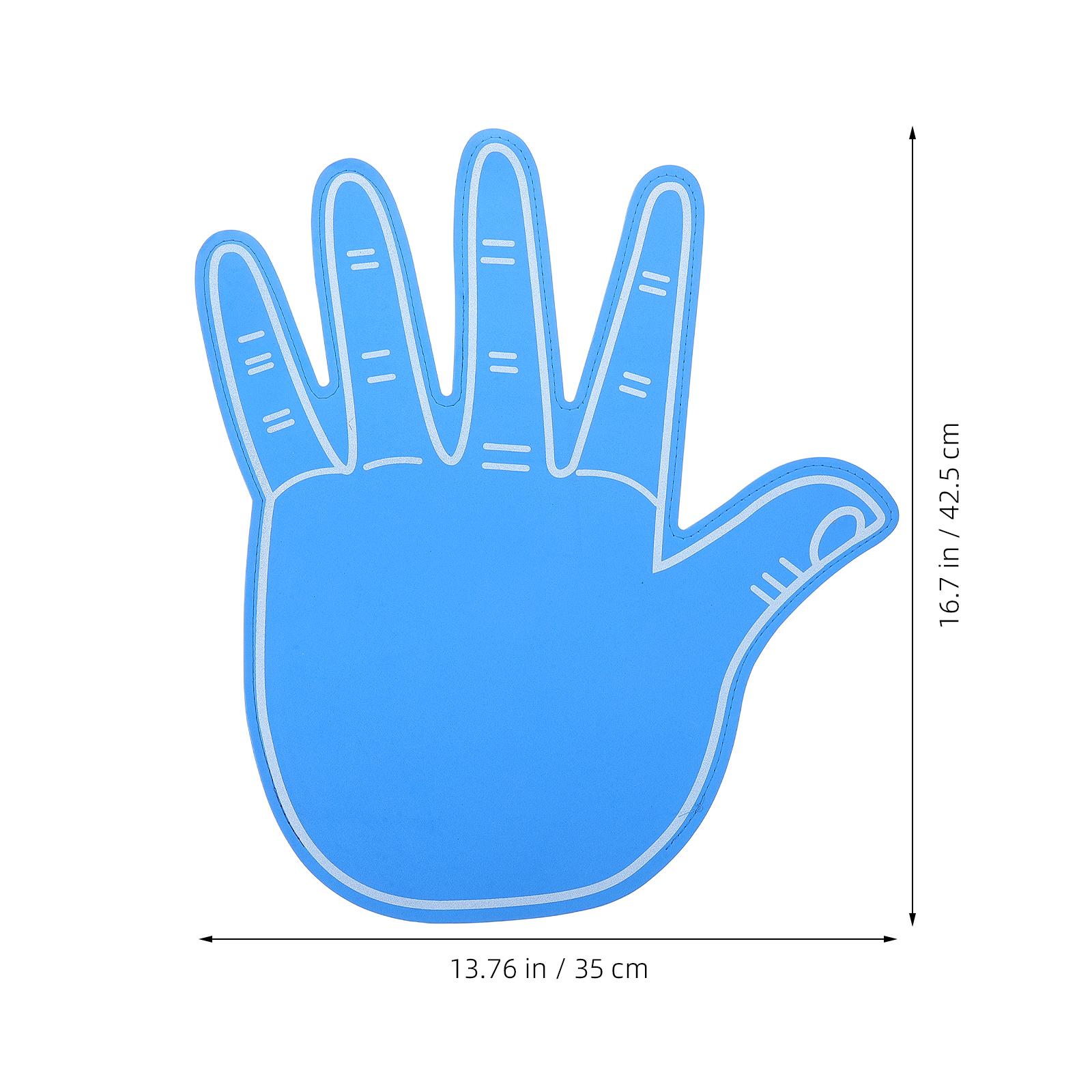 

Giant Foam Hand Five Finger Cheerleading Foam Fan Pink Sports Events Games Celebration Noisemakers Durable Soft Lightweight синій